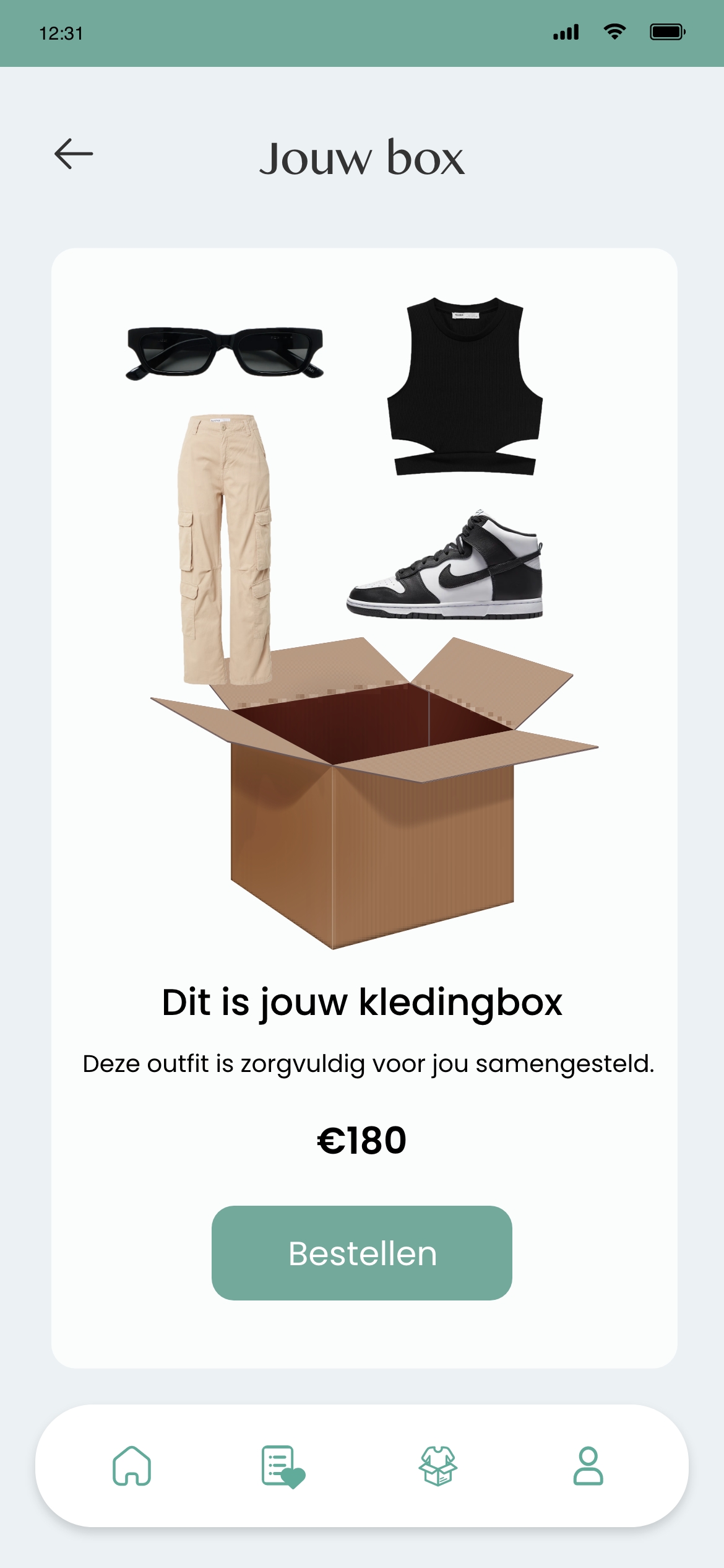 Definitieve kledingbox